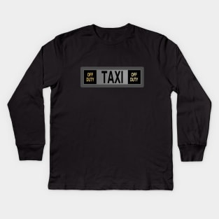 Taxi "Off Duty" Sign Kids Long Sleeve T-Shirt